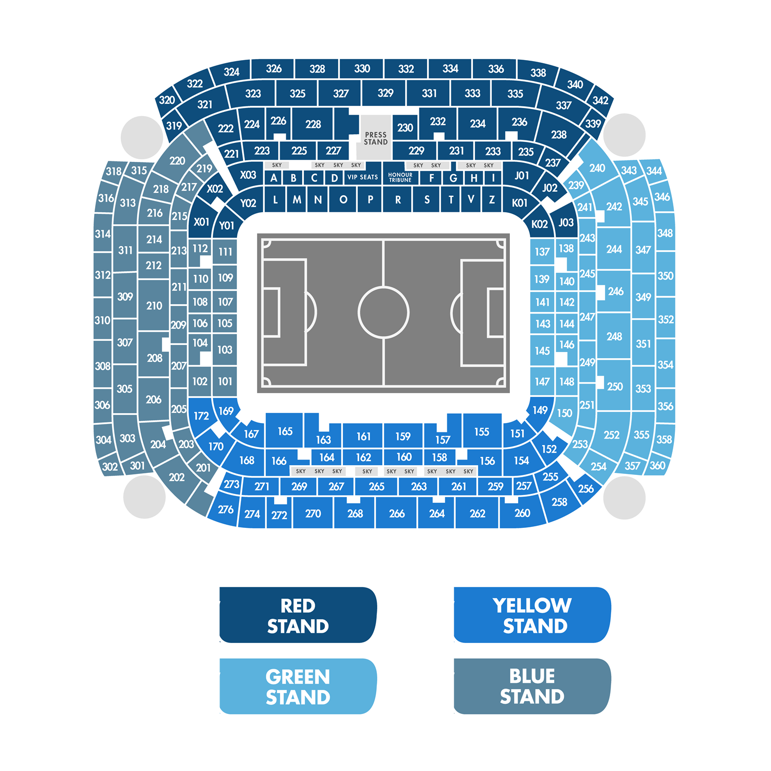 San Siro Stadium, Milano, Italy Seating Plan