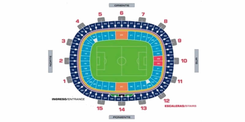 Akron Stadium, Mexico, Mexico Seating Plan
