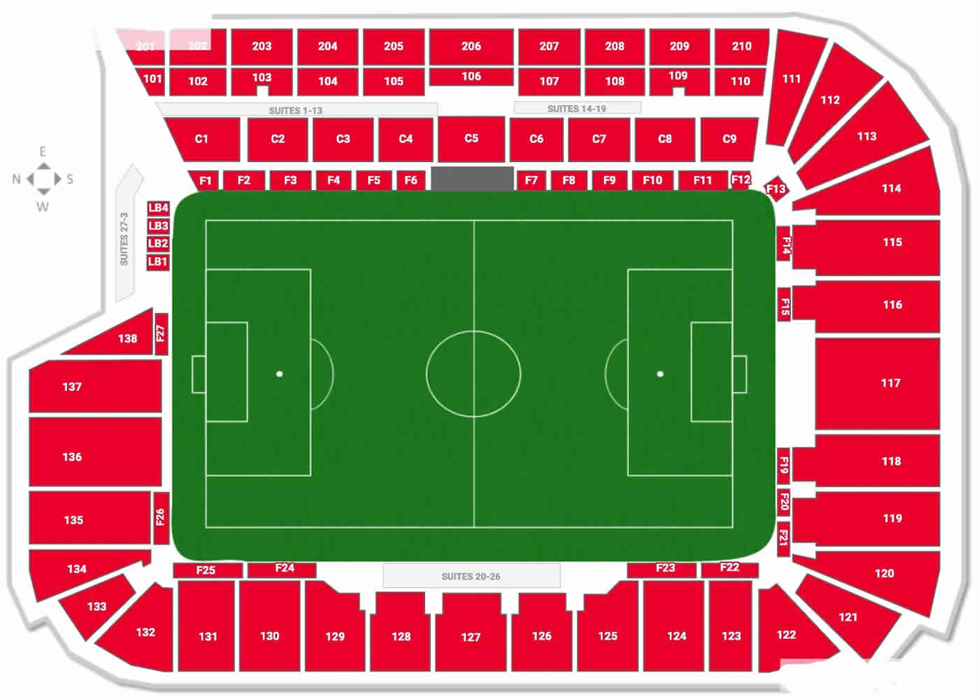 Audi Field, Washington, DC, United States / Audi Field, Washington, DC, United States Venue Seating Plan