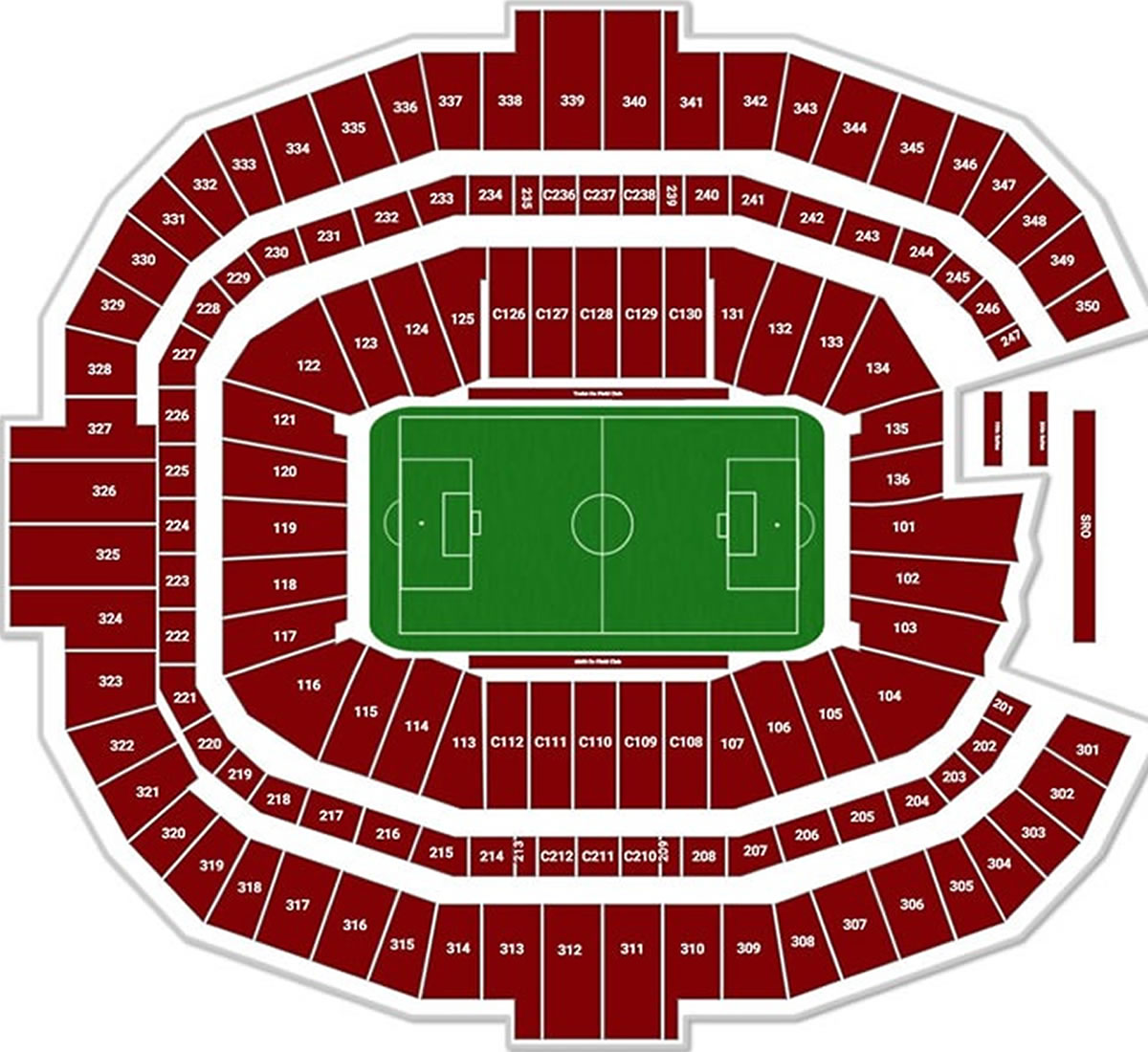 Mercedes-Benz Stadium, Atlanta, Georgia, United States Seating Plan